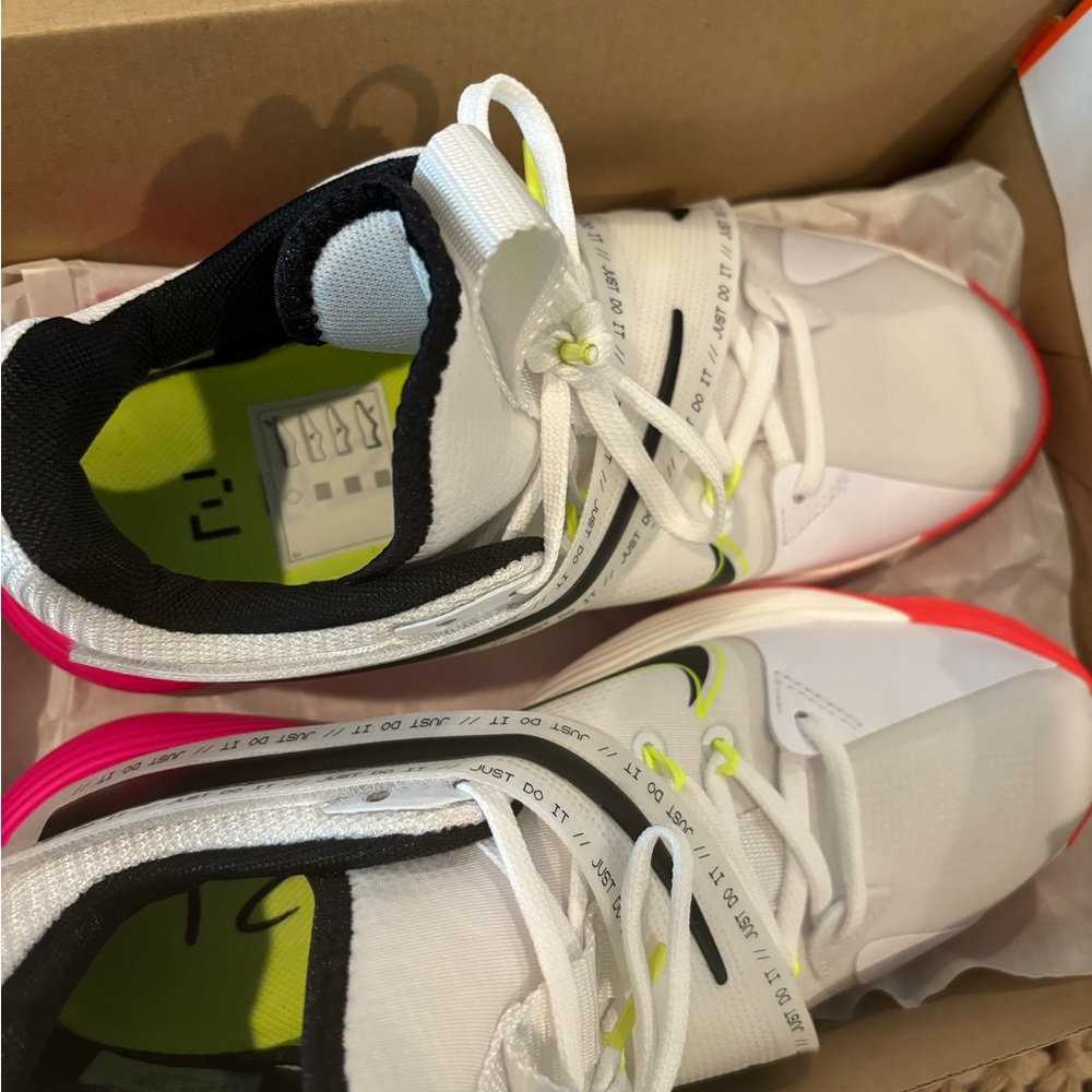 Nike Pink and Green Athletic Shoes